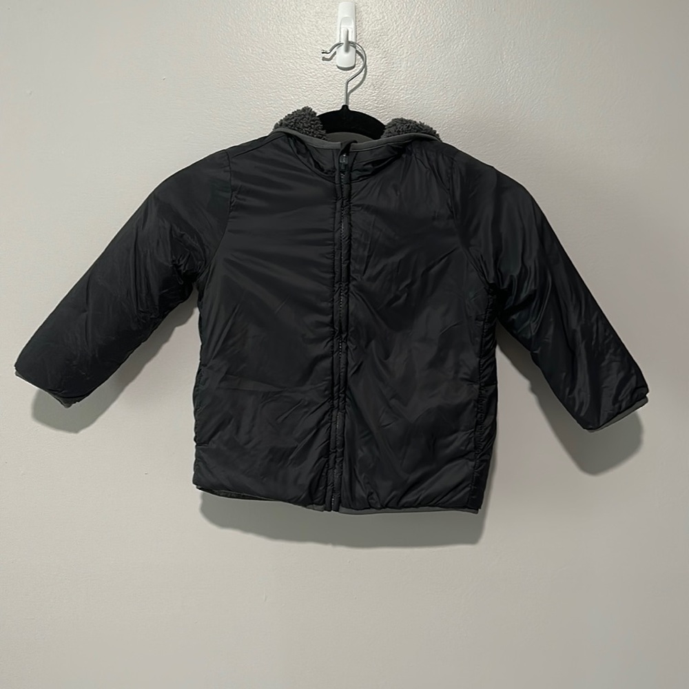 Children’s Gray & Black Reversible Winter Coat